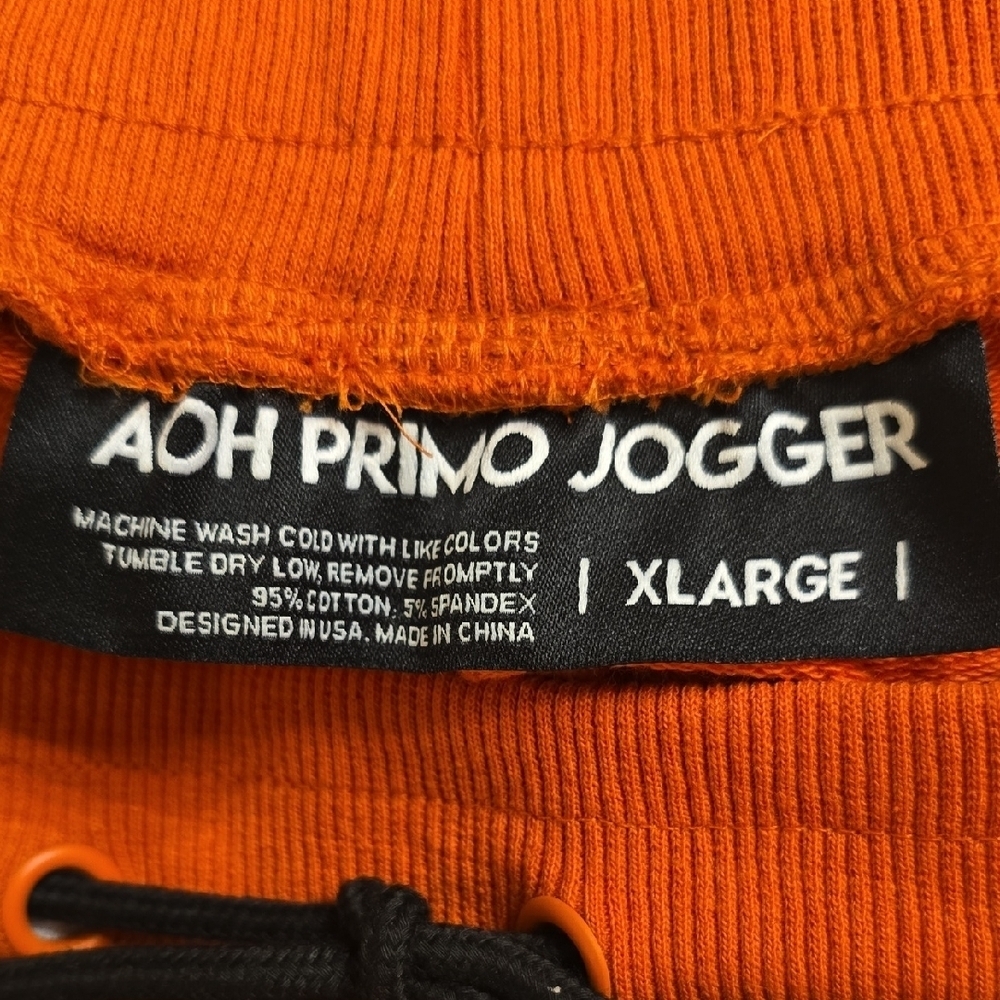 Aho Primo Joggers with Elastic Cuffs. Orange. Size XL - Picture 2 of 13